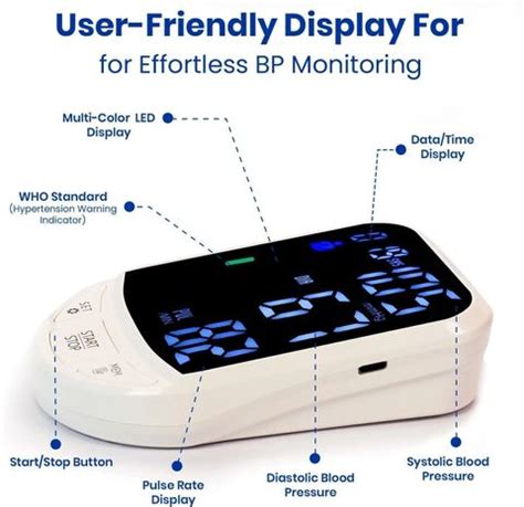 AGEasy Automatic Digital Blood Pressure Machine USB Type C / Battery ...
