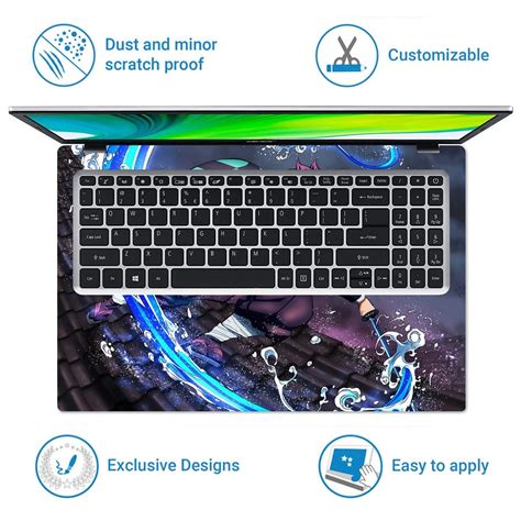 Shop Anime Tanjiro Kamado Water Breathing Form Laptop Skin | Buy Online ...