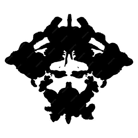 Rorschach inkblot test black silhouette isolated on white background ...