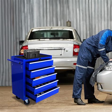 HPDMC Rolling Garage Workshop Tool Organizer 5 Drawer Tool India | Ubuy