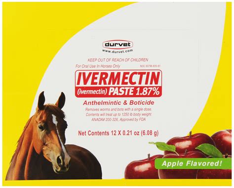 Durvet 12 Pack Ivermectin Dewormer Paste For Horses | Desertcart INDIA