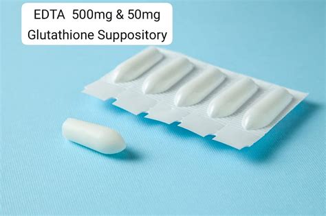 Detoxamin EDTA 500mg & Glutathione 50mg suppository I 1 single piece ...