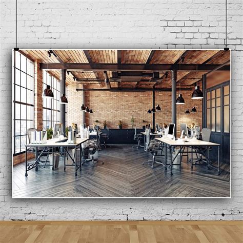 Buy DASHAN 10x6ft Polyester Office Backdrop Modern Business Office ...