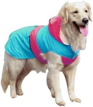 Pet Set Go Waterproof Dog Raincoat with Hood | Double coloured Aqua ...