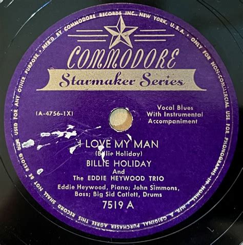 Yahoo!オークション - 【S】BILLIE HOLIDAY COMMODORE I Love My Man/