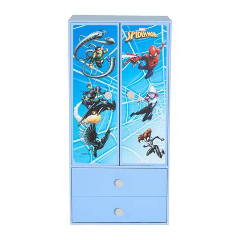 YiPi Spider-Man Kids Wardrobe with 2 Drawer, 48.5 * 24 * 18.5 inches ...