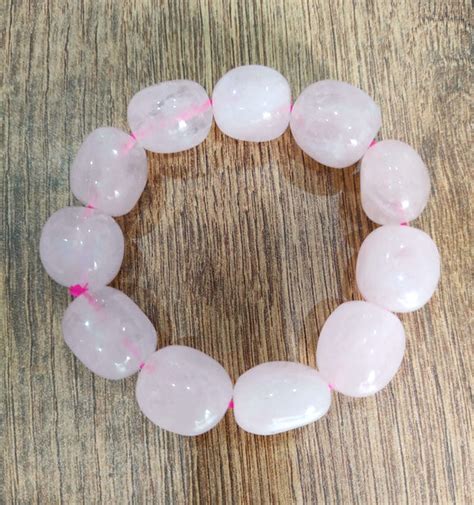 Rose Quartz tumble stone bracelet | Kalyanastrogems