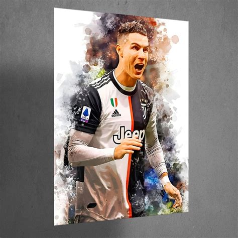 High-Quality Metal Posters - Footballer Cristiano Ronaldo F01 | Vibrant ...
