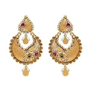 joyalukkas 22k Yellow Gold Drop Earrings : Amazon.in: Fashion