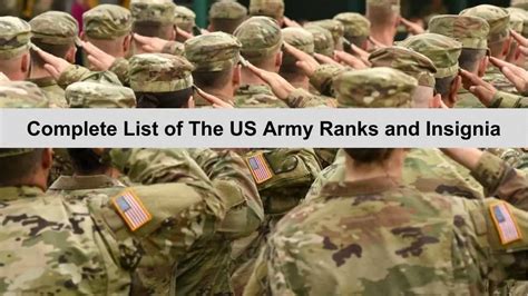 US Army Ranks & Insignia, Check Complete List In Order