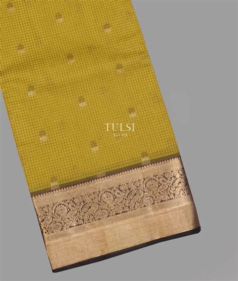 Buy Yellowish Green Silk Cotton Saree T597782