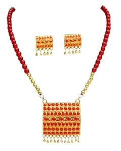 Buy BALAJI GOLD Assamese Traditional Copper Based Red Biscuit Design ...