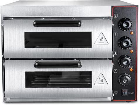 Buy ZXMT Commercial Pizza Oven Stainless Steel Pizza Double Oven 110V ...