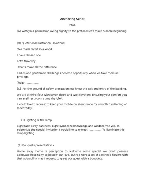 Image result for Anchoring Script for Cooking