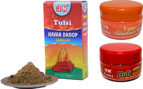 JN Tulsi Daily use Puja Kit|| Roli || Sindoor|| Havan Samagri|| 100% ...