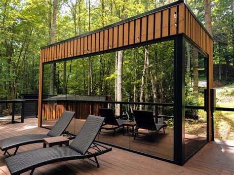 Luxe Glass Cabin with Forest View #3 - Hot Tub - Tiny houses for Rent ...