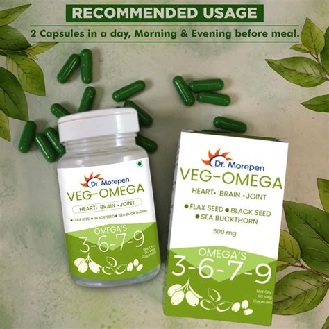 Buy DR. MOREPEN OMEGA 3 6 7 9 VEGETARIAN CAPSULES FOR HEALTHY HEART ...