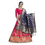 Buy Sugathari Women's Silk Blend Semi stitched Lehenga Choli (Designer ...