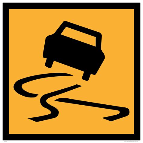 Image result for Slippery Surface Sign