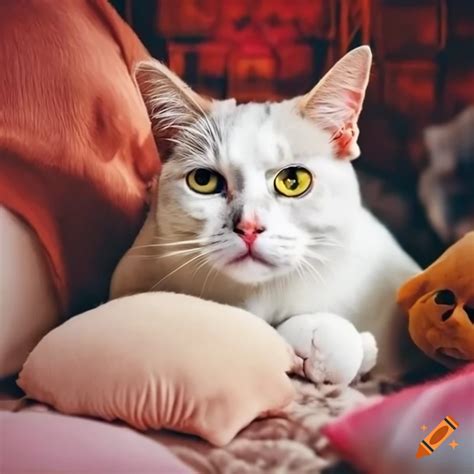 Cat sitting on a bucket on Craiyon