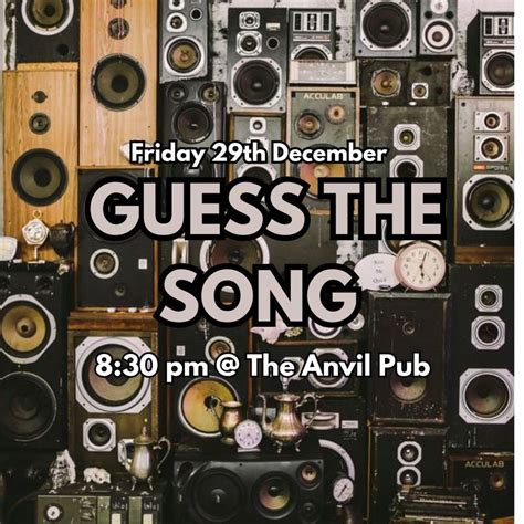 GUESS THE SONG PUB QUIZ, The Anvil Pub, Saint Julians, 29 December 2023 ...