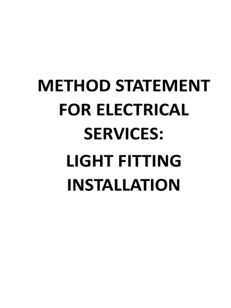 Image result for Method Statement Electrical Testing