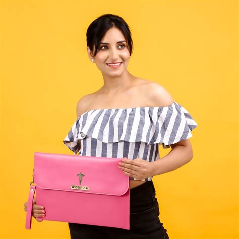 Personalized Pink Laptop Sleeve With Name & Charm