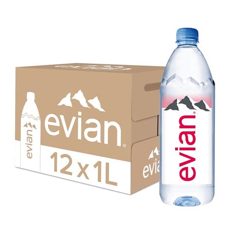 Evian Natural Spring Water, Naturally Filtered Spring Water in Large ...