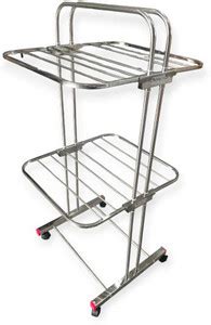 DRYCON Steel Floor Cloth Dryer Stand 2 TIER Space-Saving, Multi-Tier ...