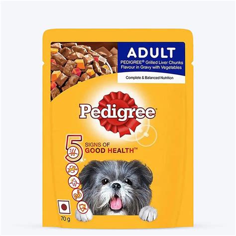 Pedigree Adult Grilled Liver Chunks with Vegetables Gravy Dog Wet Food ...