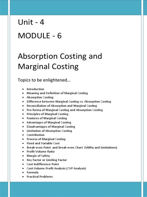 Image result for Absorption V Marginal Coting