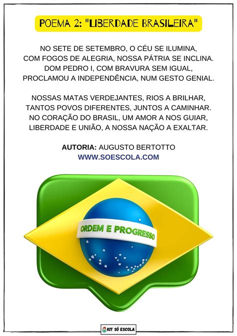 Poesia Independencia Do Brasil Infantil - FDPLEARN