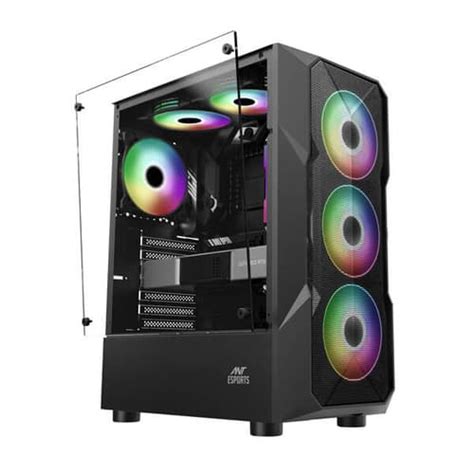 Ant Esports ICE-300 Mesh V2 Gaming Cabinet – Black