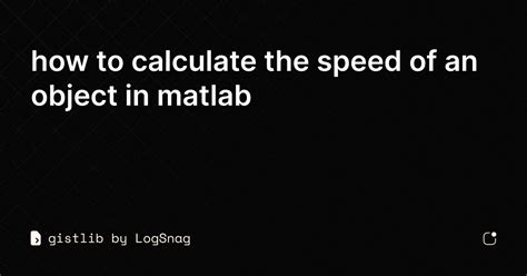 Image result for Speed and Time MATLAB