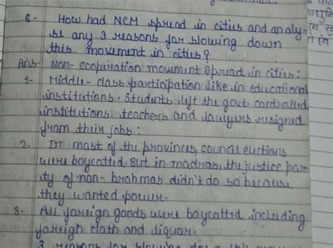 Explain the main events of non cooperation movement for history 10th ...