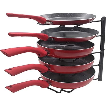 Buy APPUCOCO Iron Kitchen Counter and Cabinet Pan Organizer Shelf Rack ...