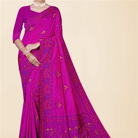 Handwoven Magenta Baluchari Silk Saree - Luxury Saree – KAJREE