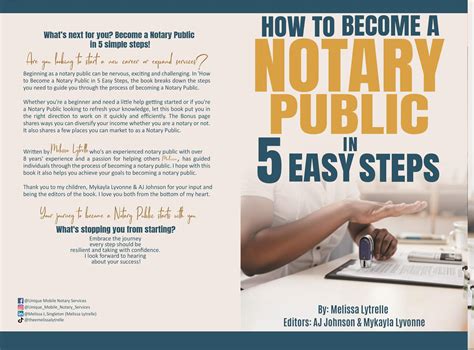 How To Become A Notary Public in 5 Easy Steps by Melissa LyTrelle : $22 ...