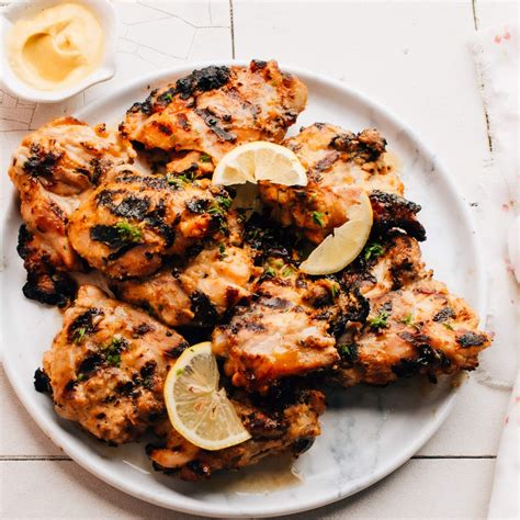 Grilled Honey Mustard Chicken Thighs - Foodess