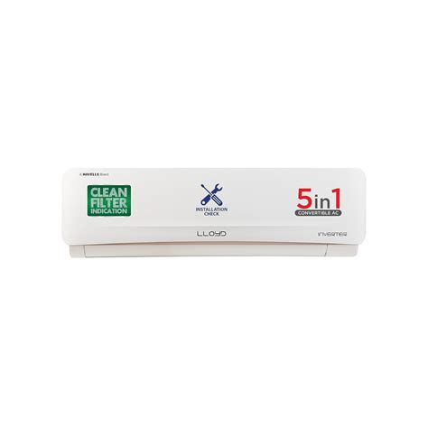 Lloyd 2.0 Ton 5 Star Inverter Split AC (5 in 1 Convertible, Copper ...