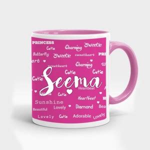 My Gifts Zone Seema Name Beautiful Pink Ceramic Coffee Gifts for ...