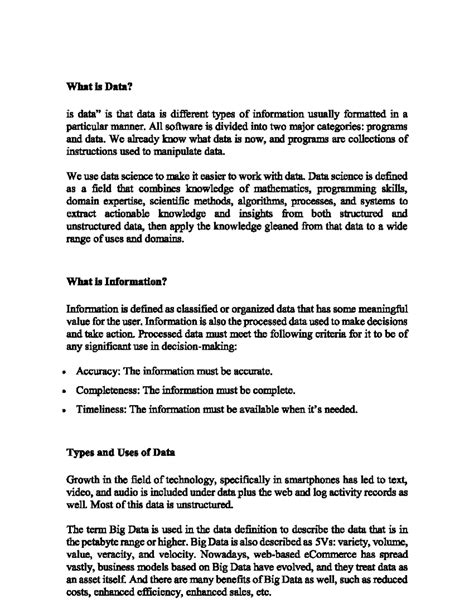First unit - dbms - What is Data? is is that data is different types of ...