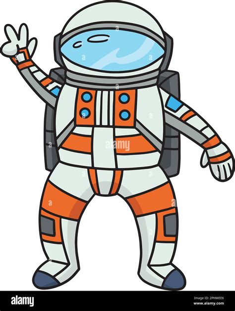 Astronaut Cartoon Colored Clipart Illustration Stock Vector Image & Art ...