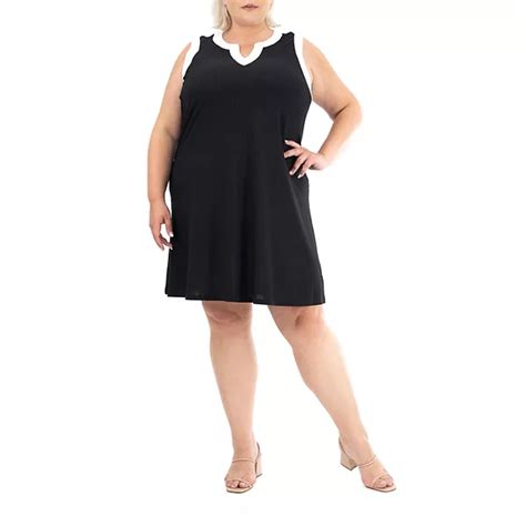 Plus Size Nina Leonard Sleeveless Dress