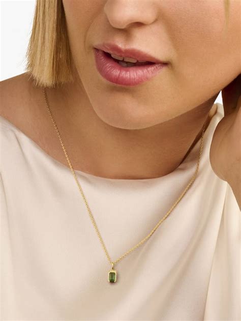 DPT Antwerp Diopside Pendant Necklace, Gold
