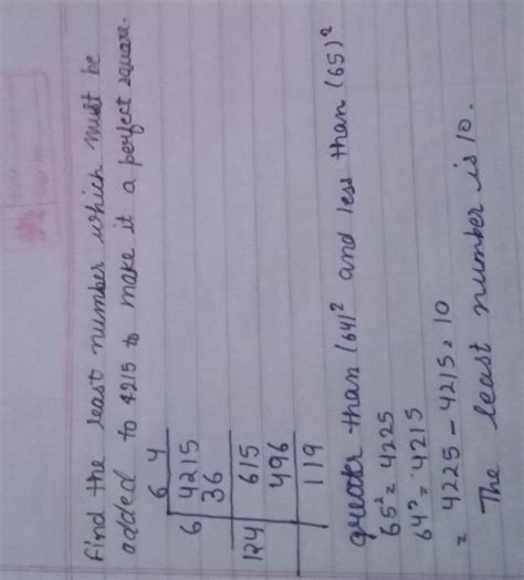 Find the least number which must be added to 4215 to make it perfect ...