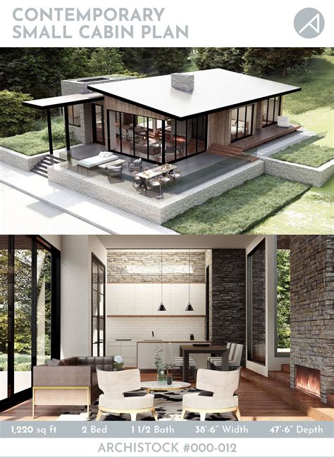 Contemporary cabin house plan 2 bedroom 1200 sq ft – Artofit