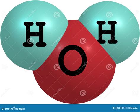 Water (H2O) Molecular Structure Isolated on White Stock Illustration ...