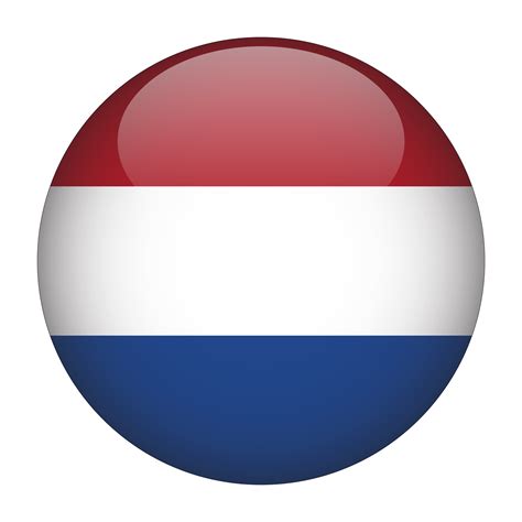 Netherlands 3D Rounded Flag with Transparent Background 15089221 PNG