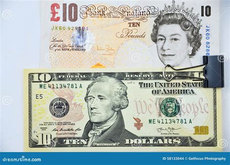 British Pounds and Us Dollars Banknotes Editorial Stock Image - Image ...